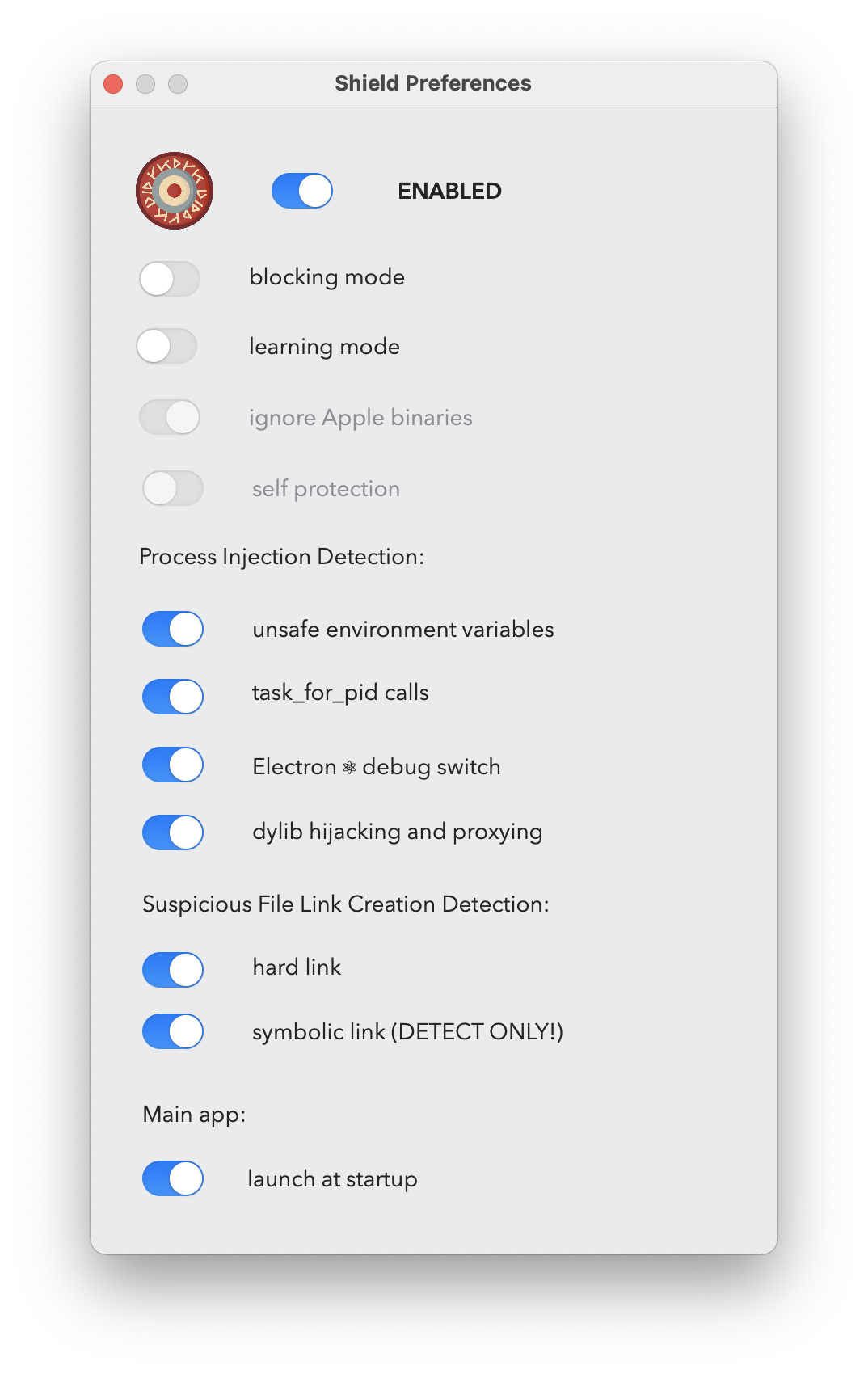 Shield Preferences